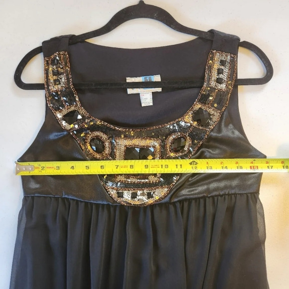 Designer Joseph Ribkoff Black Mini Tunic Dress Size 8 - Picture 4 of 5